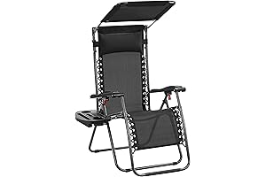 Yaheetech Zero Gravity Chair with Canopy for Outdoor Relaxation