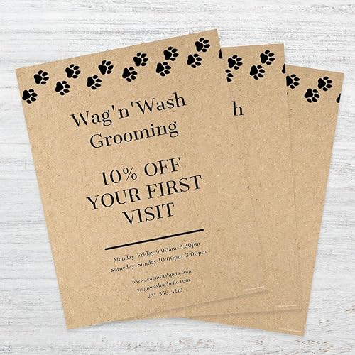 Miniatura 4 de Papel de estraza sintética con estampado de patas, 50 hojas, 8.5 x 11 pulgadas, papelería decorativa para mascotas, papel para padres, gatos,