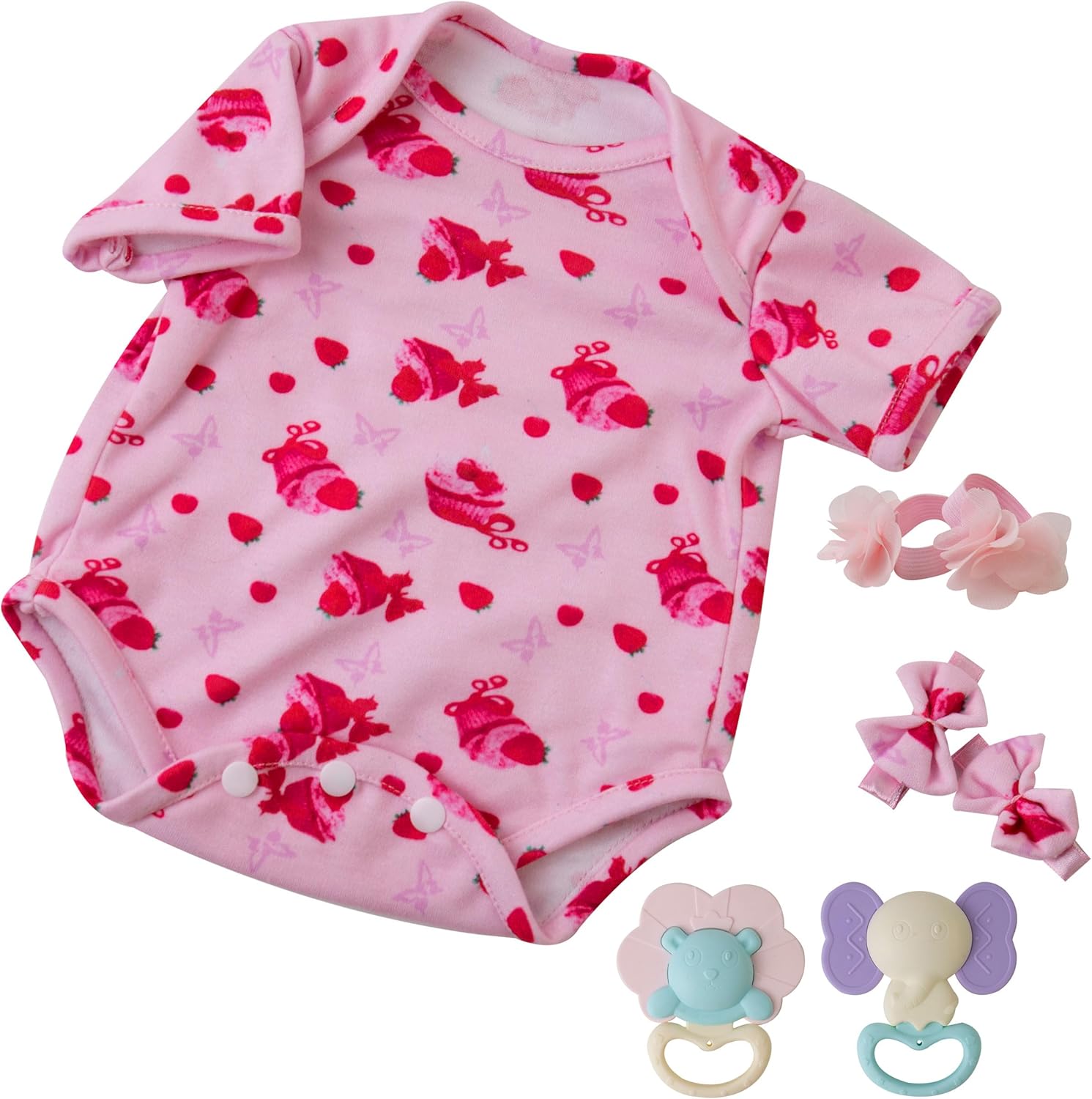 EKOKIZ Reborn Baby Dolls Clothes Girl Cute Pink Newborn