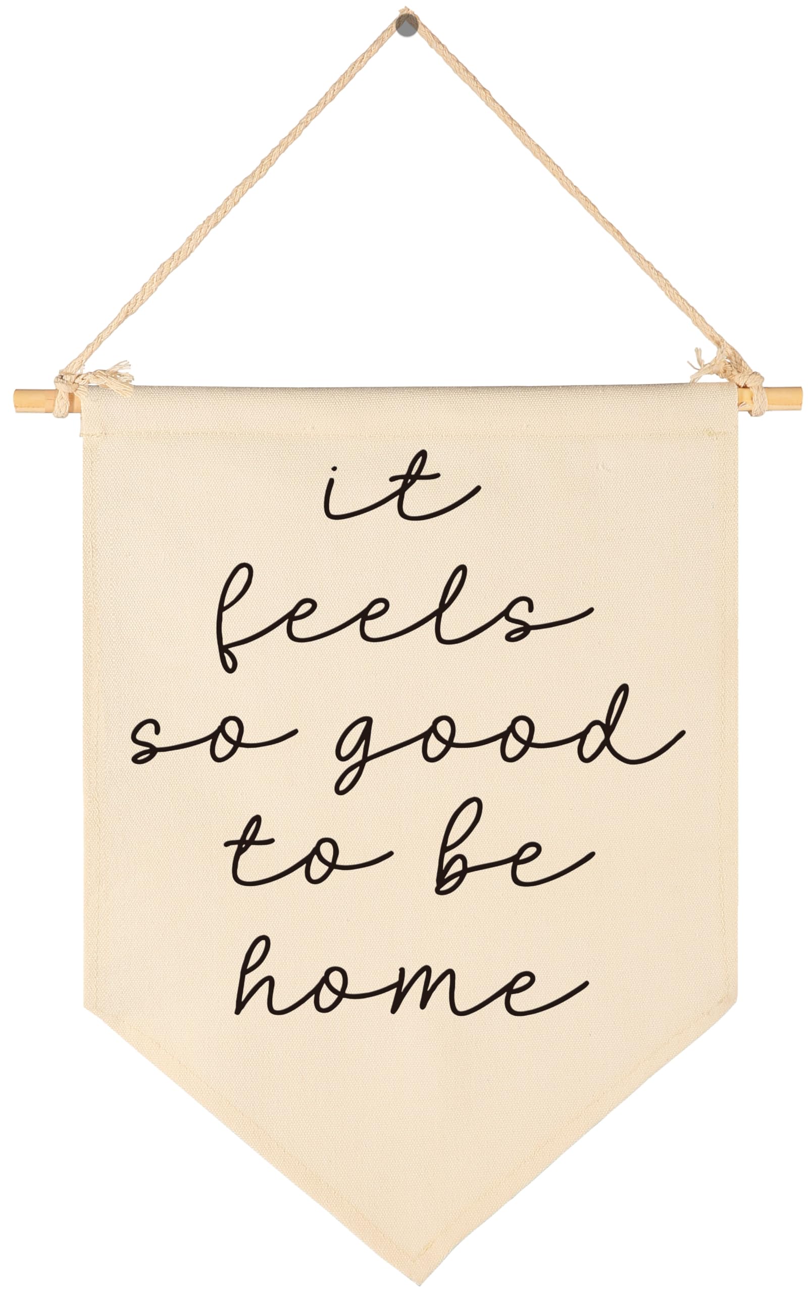 Home Poster,Daily Reminders Affirmation Wall Art-Dorm Decor-Banner Flag Sign Pennant Wall Decor Gift for Living Room Bedroom Door-Birthday Christmas Gift-It Feels So Good to be Home