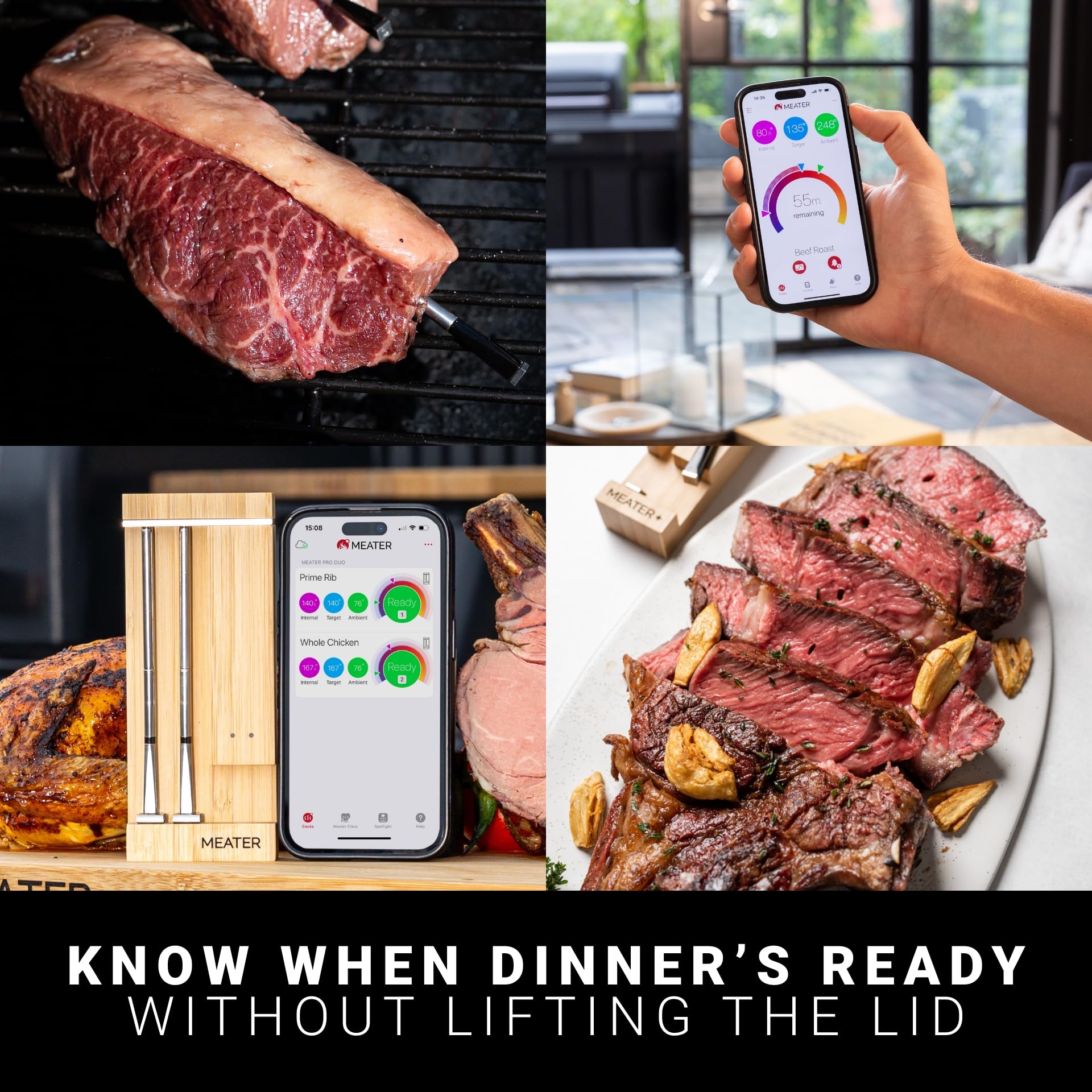 MEATER Pro Duo: WiFi Smart Meat Thermometer | 1000°F High Heat Resistance | Long Range | Dual Probes | Six Sensors | BBQ, Oven, Grill, Smoker, Air Fryer, Deep Fryer | iOS & Android App