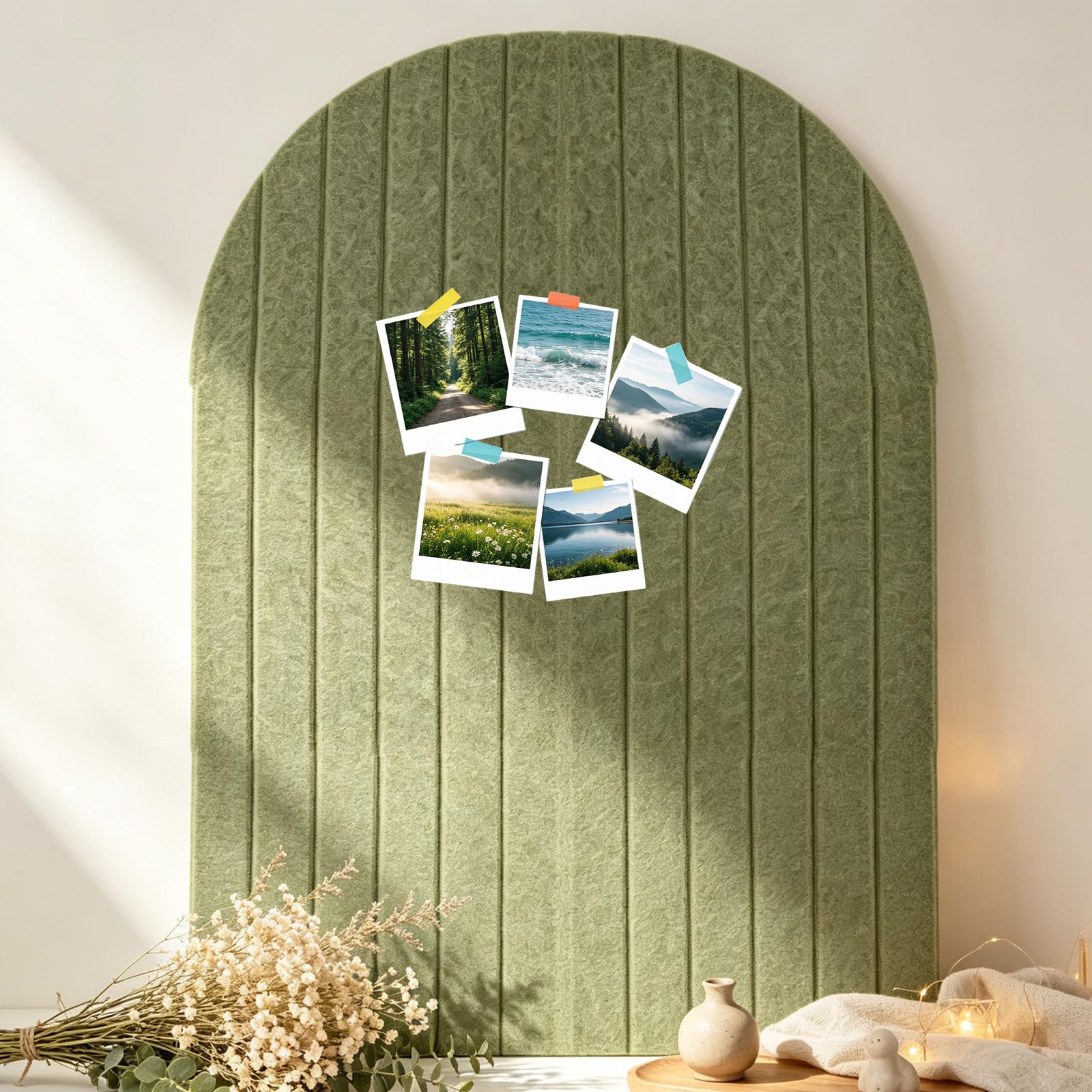 Dengthrive Large Arched Felt Bulletin Board Cork Board Alternative 90x60CM