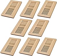 Vista 14 de Registro de piso de madera de roble rojo, montaje empotrado con marco, 4 x 10 pulgadas con amortiguador, sin terminar