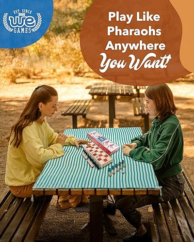 Miniatura 8 de WE Games Senet - Juego de mesa egipcio hecho a mano de madera maciza para educación histórica, apreciación cultural y estrategia, juego antiguo para