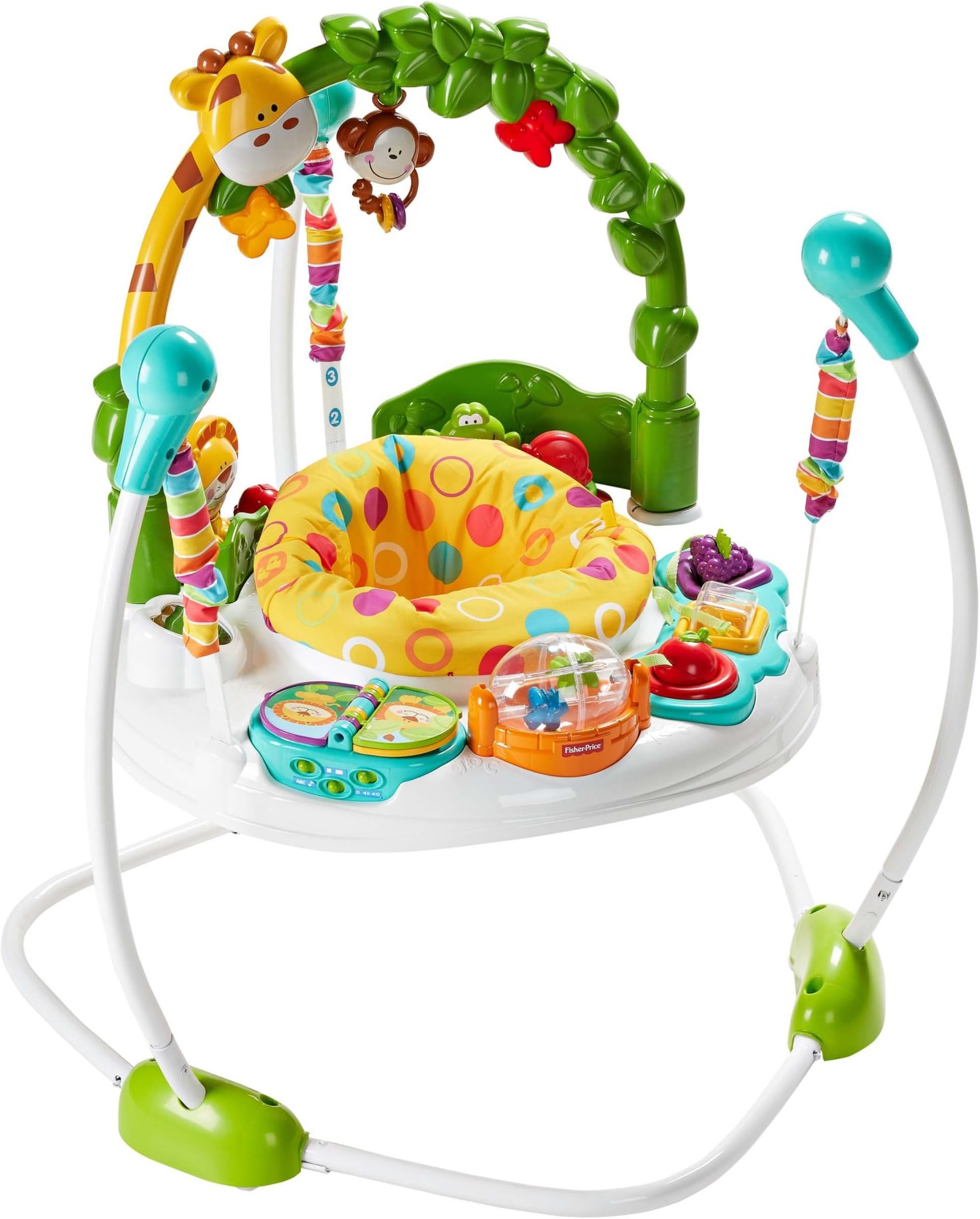 Fisher-Price Go Wild Jumperoo, infant activity center with music, lights, sounds, and early learning