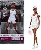 Barbie Inspiring Women Series&comma; Venus Williams Fashion Doll with Signature Tennis Uniform and Racket&comma; Includes Displayable Packaging