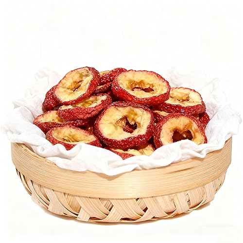 DABC OAK LAND Hawthorn Slices Hollow Circle Seedless, 100% naturales secadas al sol Hawthorn Fruit Hawthorn Berries para té, té de hierbas naturales