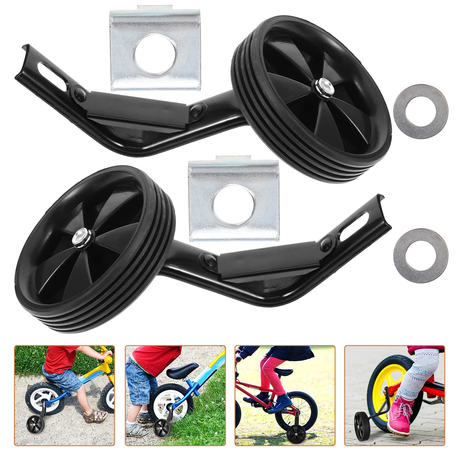 Bici Accessori la Bicicletta Ragazza per 16 Pollici Ragazzo Rotelle Supporto in Acciaio e Plastica Stabilizzatori Sicuri e Facili da Installare Anni 3-8