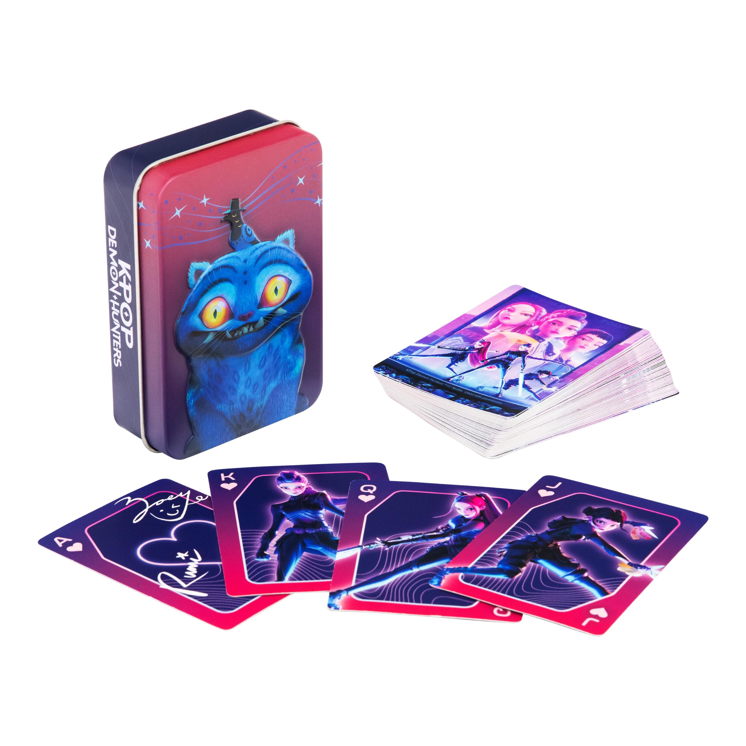 Paladone KPop Demon Hunters Playing Cards in a Tin, Officially Licensed KPop Demon Hunters Merchandise