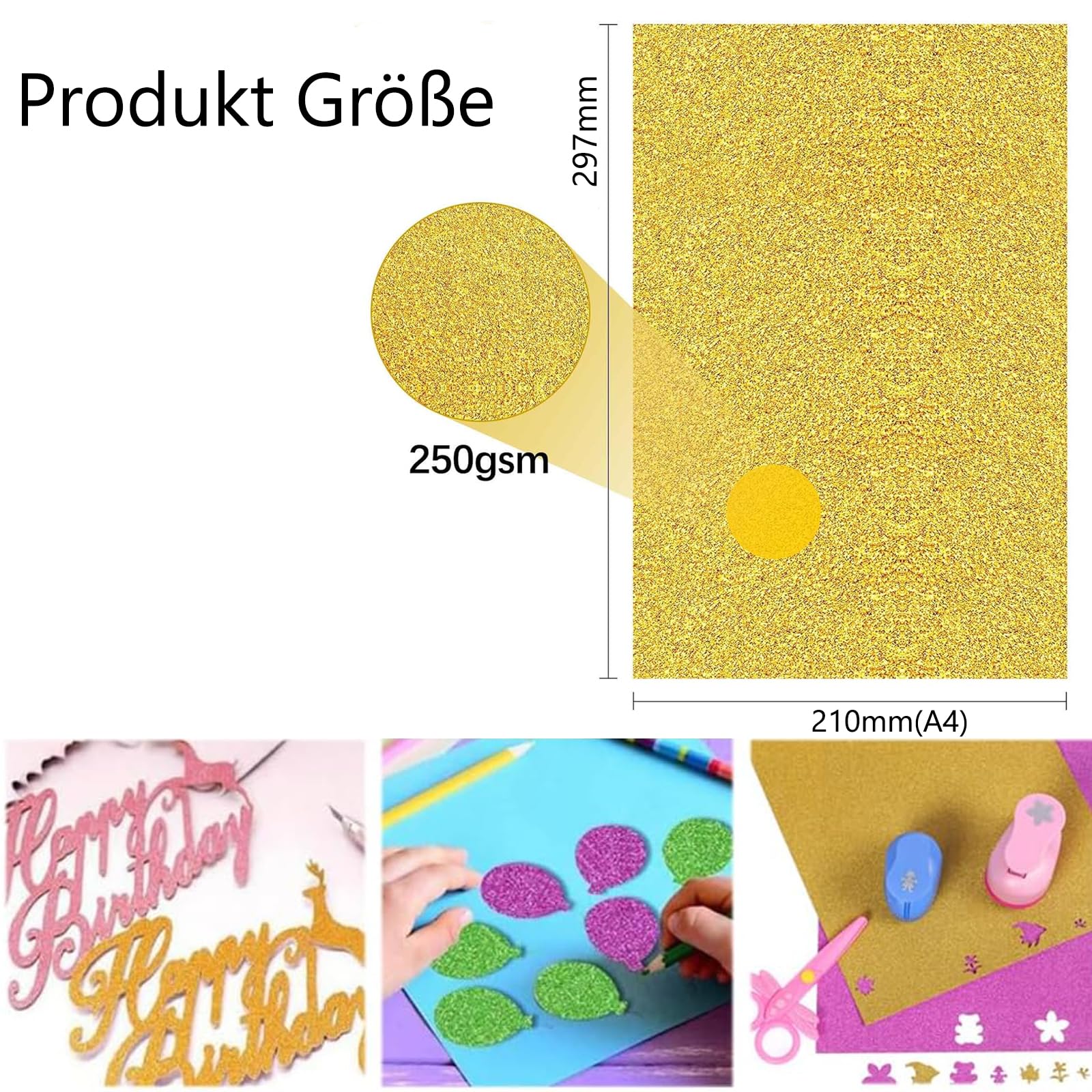 20 Stuks Diy Glitterpapier, Glitter Kleur Papier, Kleurrijk Glitterpapier, A4 Gekleurd Glitterpapier, 10 Verschillende Kleuren, voor Wenskaarten, Stickers, Fotoalbums, Scrapbooking