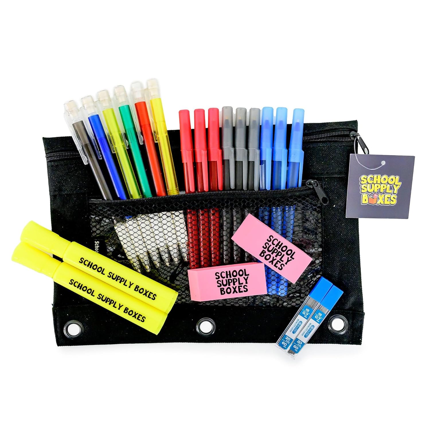 Math Essentials Back to School Bundle | 1 Box - 36 Pieces per Box | School Supply Boxes - Back to School Essentials | Includes a Calculator, Graph Ruled Filler Paper, a Protractor, & More