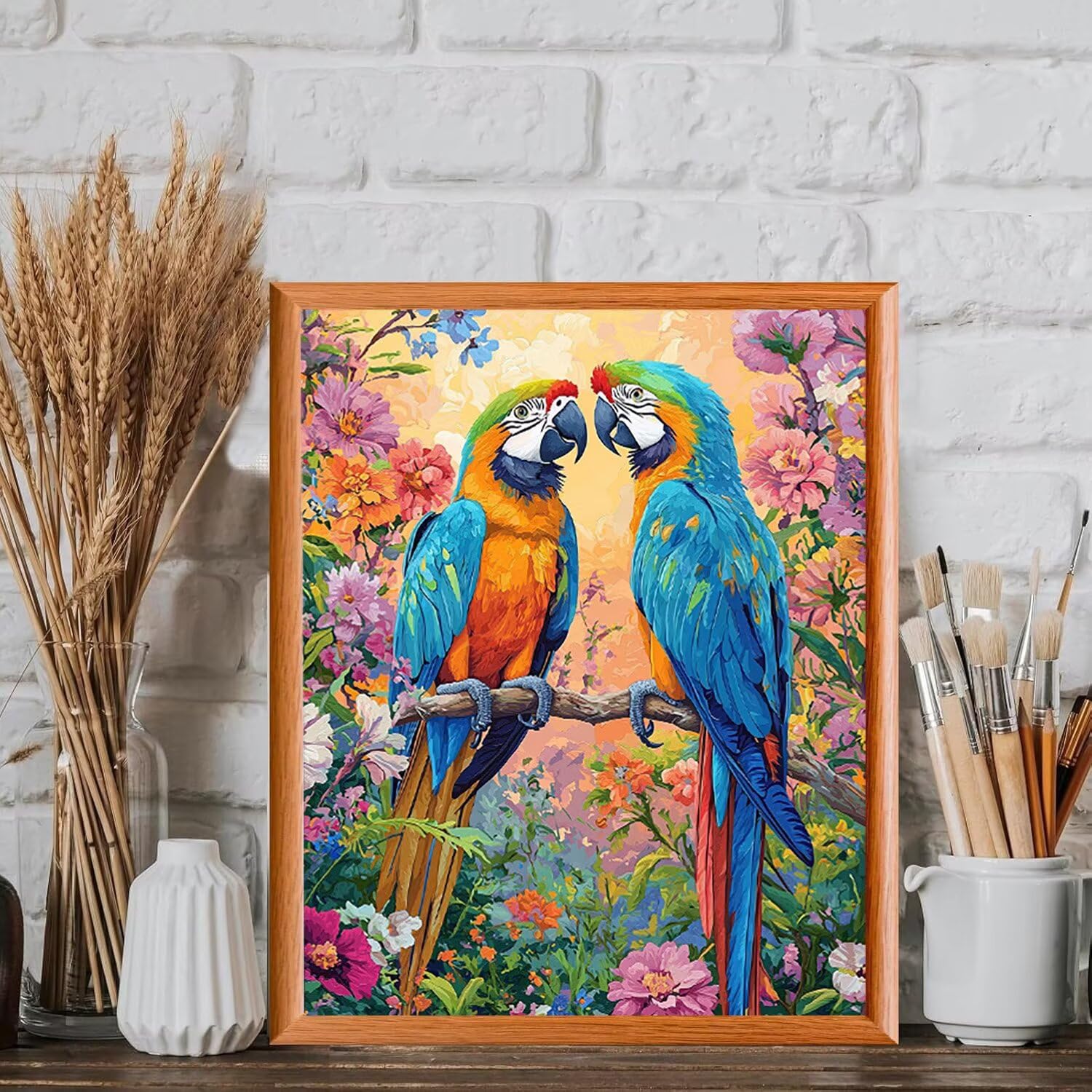 WEISHIWE Pappagallo Dipingere con i Numeri per Adulti, 70x90cm a-1079