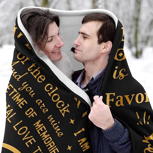 Miniatura 5 de Manta de regalo de feliz aniversario de 50 x 60 pulgadas, regalos románticos de aniversario para él, manta de aniversario para ella, regalo para