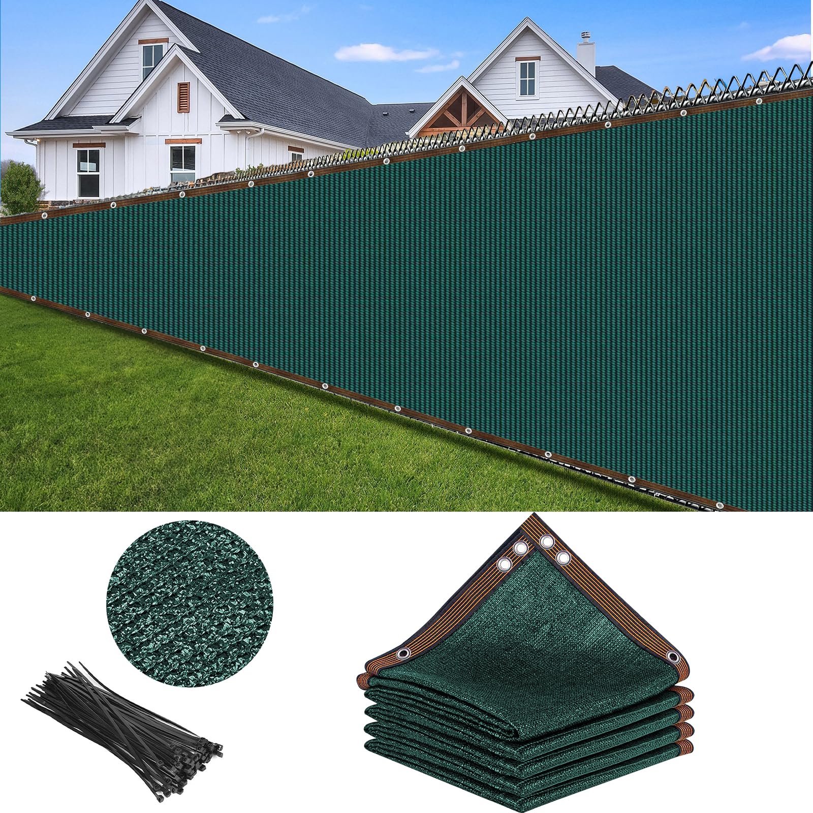 Fence Screening, Garden Privacy Screen, 1.8 x 15m Green HDPE Mesh
