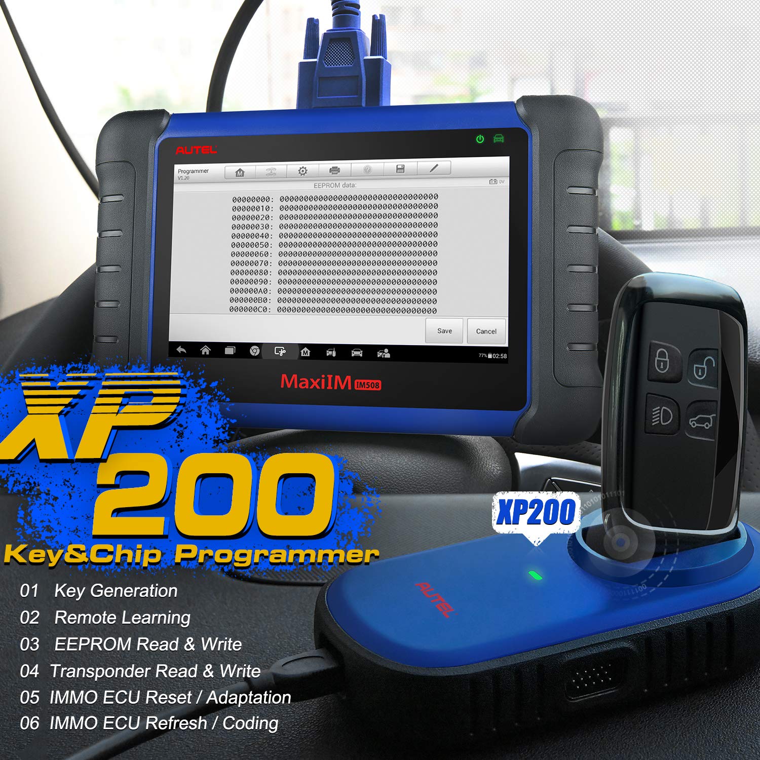 Autel IM508 Professional Key FOB Programming Tool with XP200 Programmer