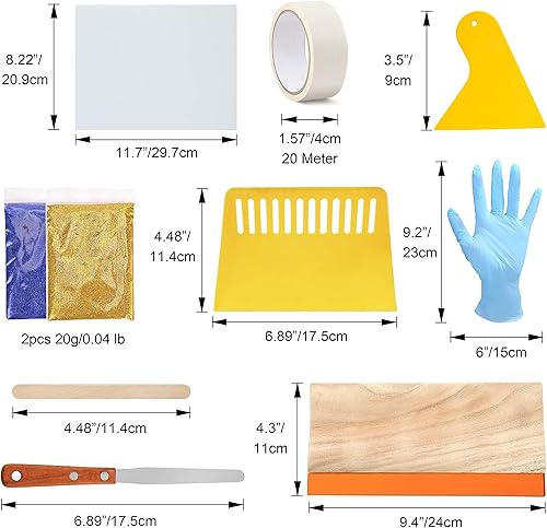 Miniatura 3 de Pllieay Kit de serigrafía de 42 piezas con instrucciones (idioma español no garantizado), incluye 2 marcos de serigrafía de madera, 5 colores de
