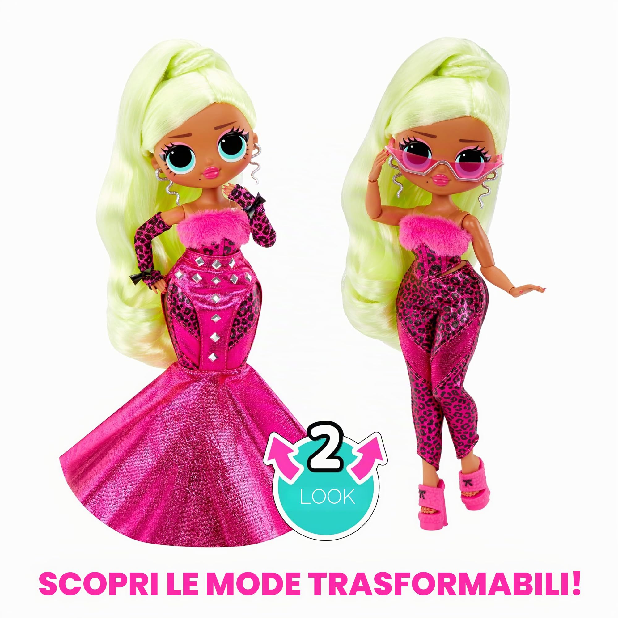 L.O.L. Surprise! Bambola alla moda OMG - Lady Diva - Con molteplici sorprese, tra cui abiti trasformabili e favolosi accessori - Età 4+