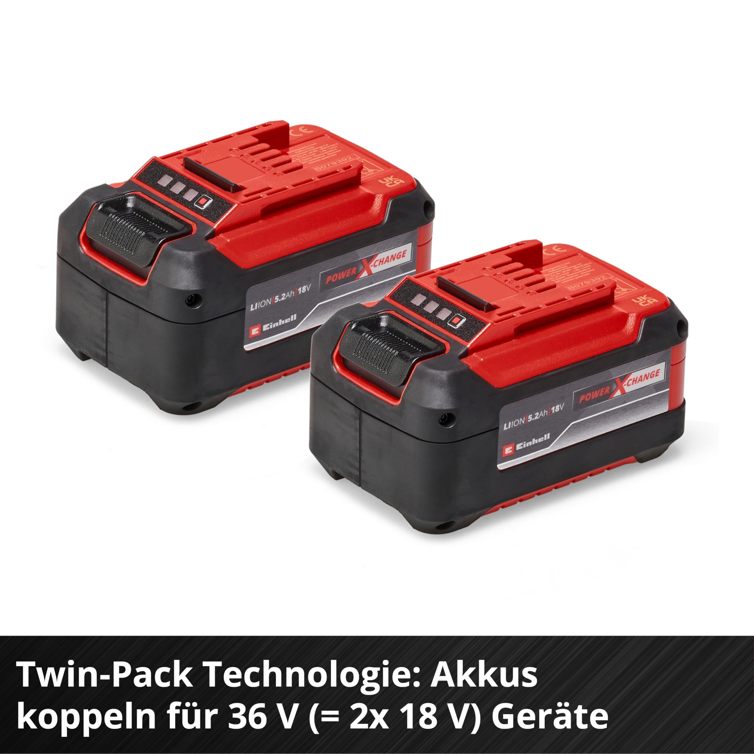 Original Einhell Starter Kit 5,2 Ah Akku und Ladegerät Power X-Change (Li-Ion, 18 V, 100 min Ladezeit, passend für alle Power X-Change Geräte)