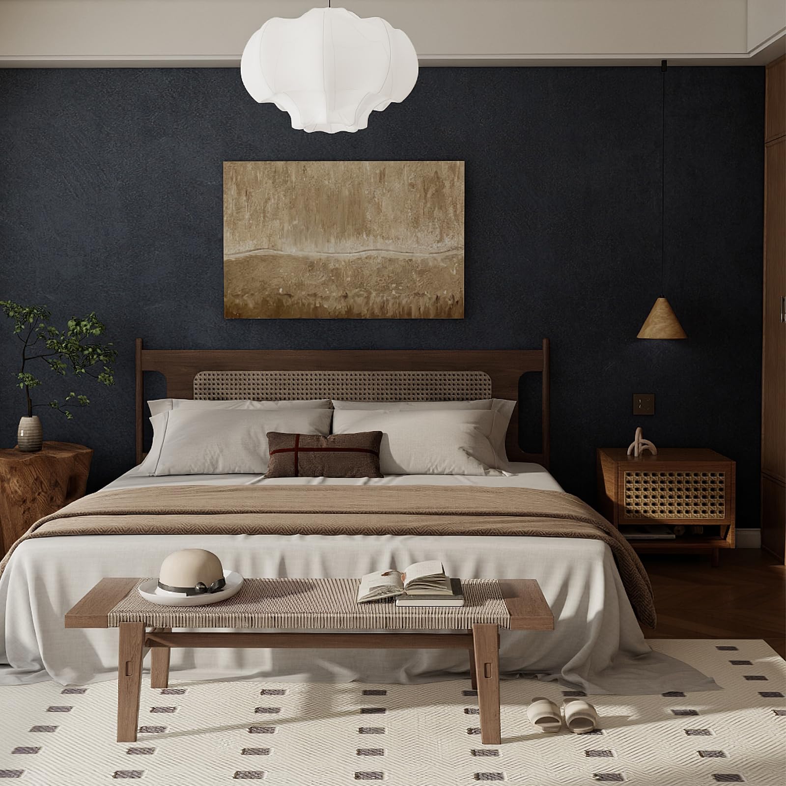 FEILAYS Extra Thick Concrete Wallpaper Peel and Stick Matte Textured Concrete Contact Paper Black Wallpaper Vinyl Wrap Waterproof for Bars,Gyms,Restaurants Wall Sticker 40CMx10M - Image 3