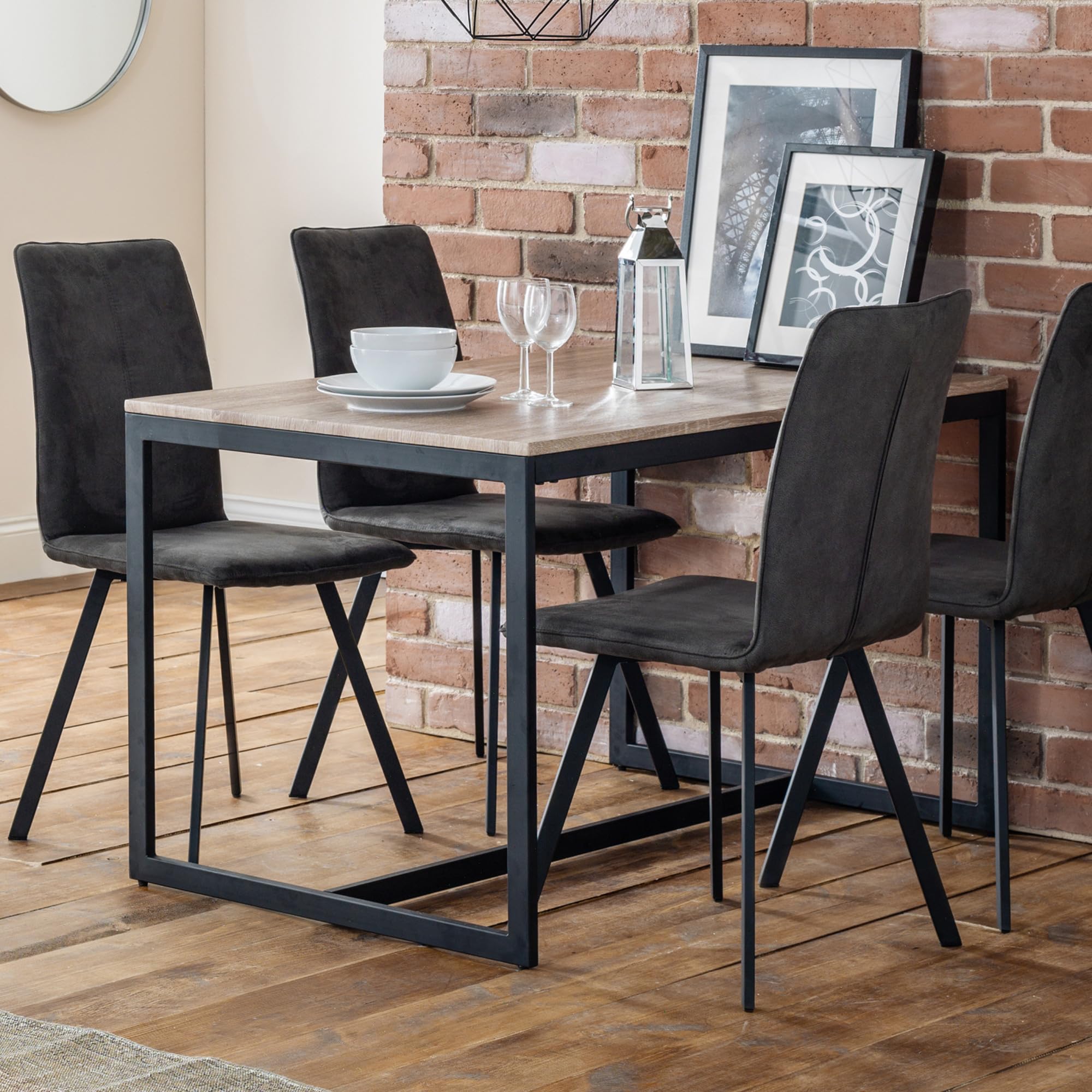 Tribeca Table - Black/Sonoma Oak