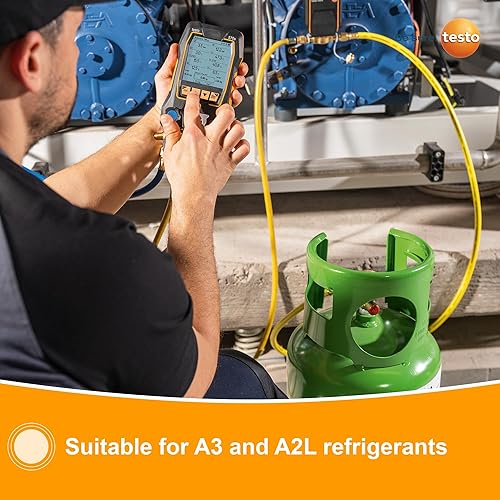 Miniatura 5 de Testo Calibres colectores 570s HVAC  Medidor de micras para medición a largo plazo en aire acondicionado, bombas de calor  Válvula de 4 vías HVAC de