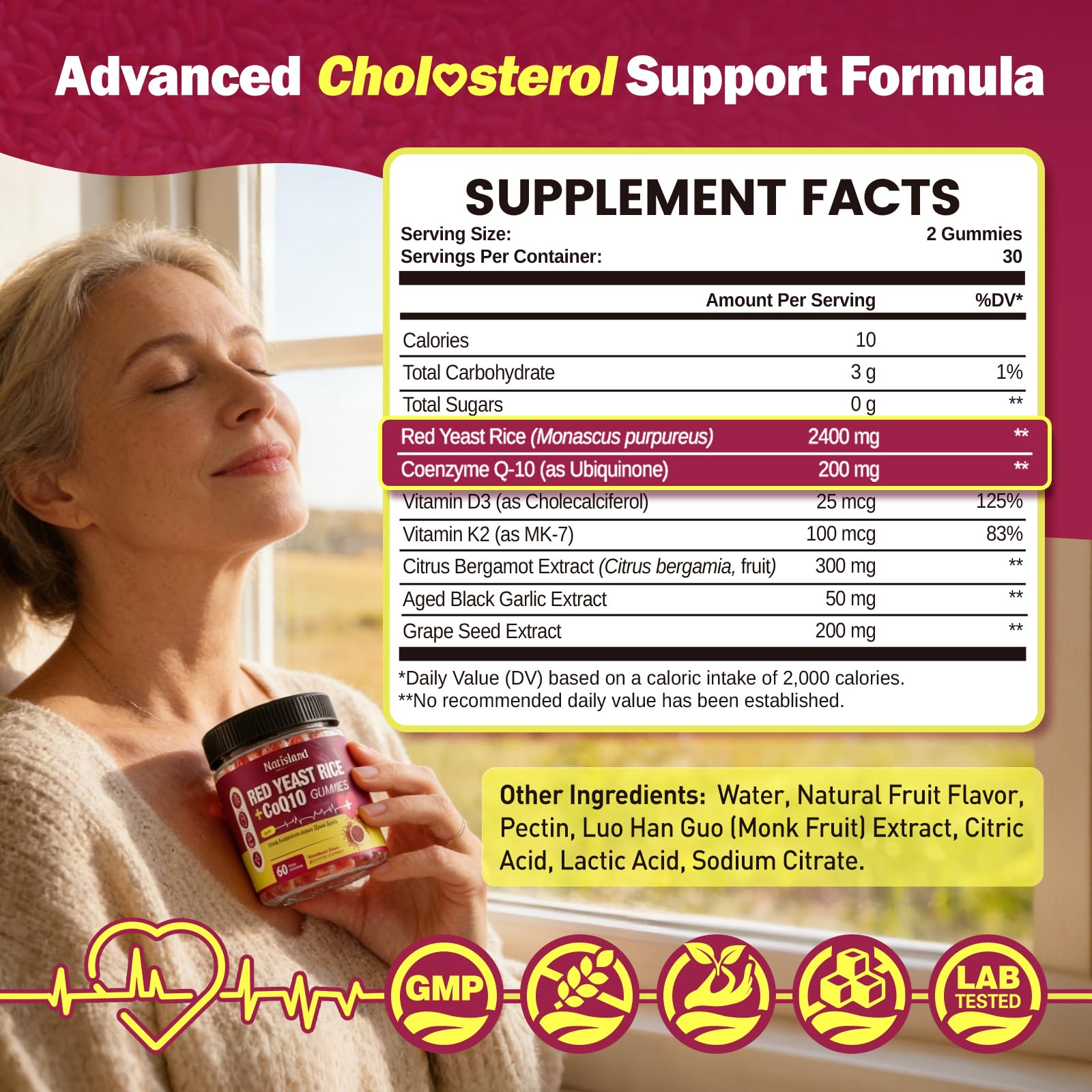 Red Yeast Rice with CoQ10 Gummies, 60 Count — Amazon image 2