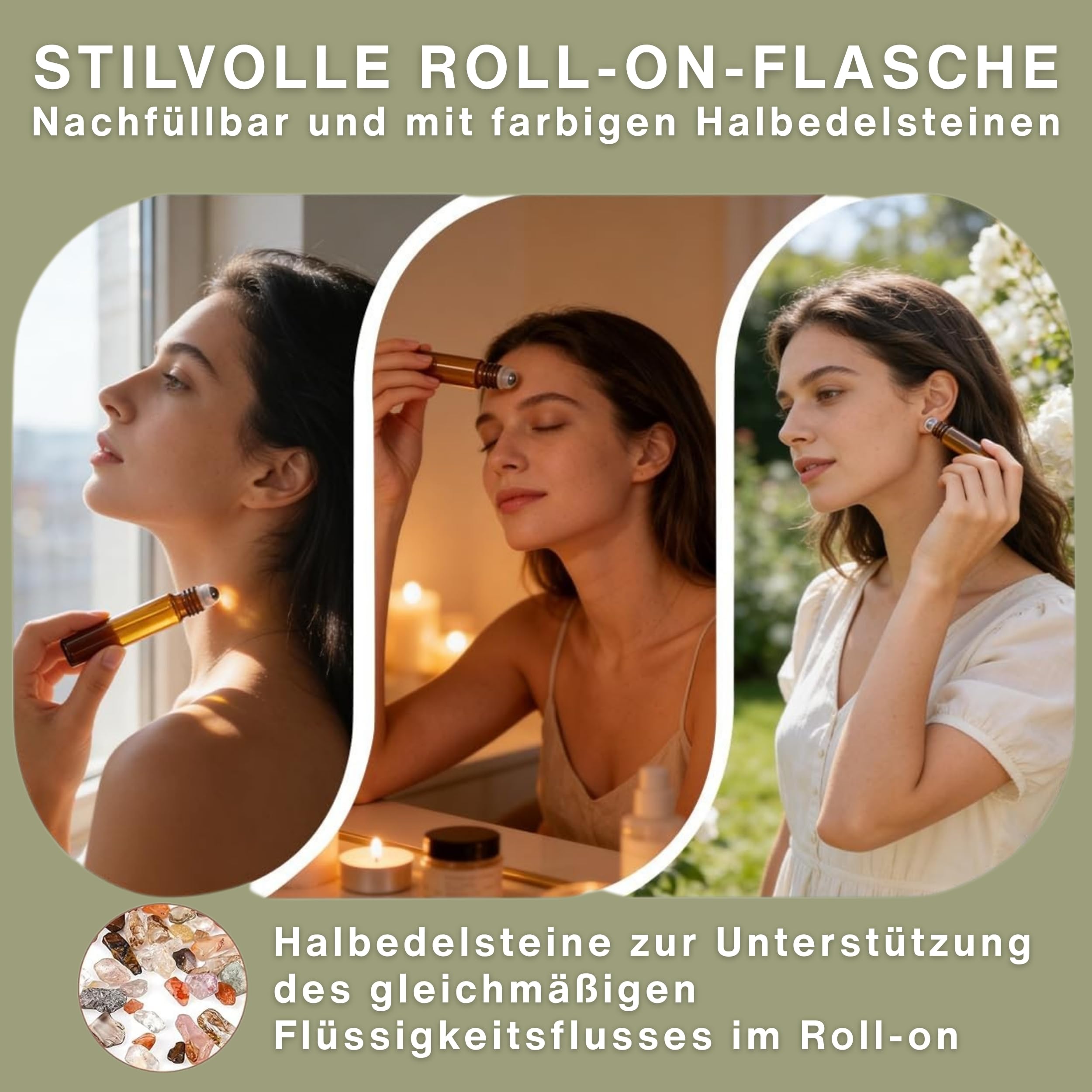 Bio Lavendelöl ätherisch 100% naturrein – 90ml Ätherisches Öl (Lavandula Angustifolia) für Diffuser, Aromatherapie & Raumduft – inkl. Stoffbeutel und Roll On Flasche (3er Pack)