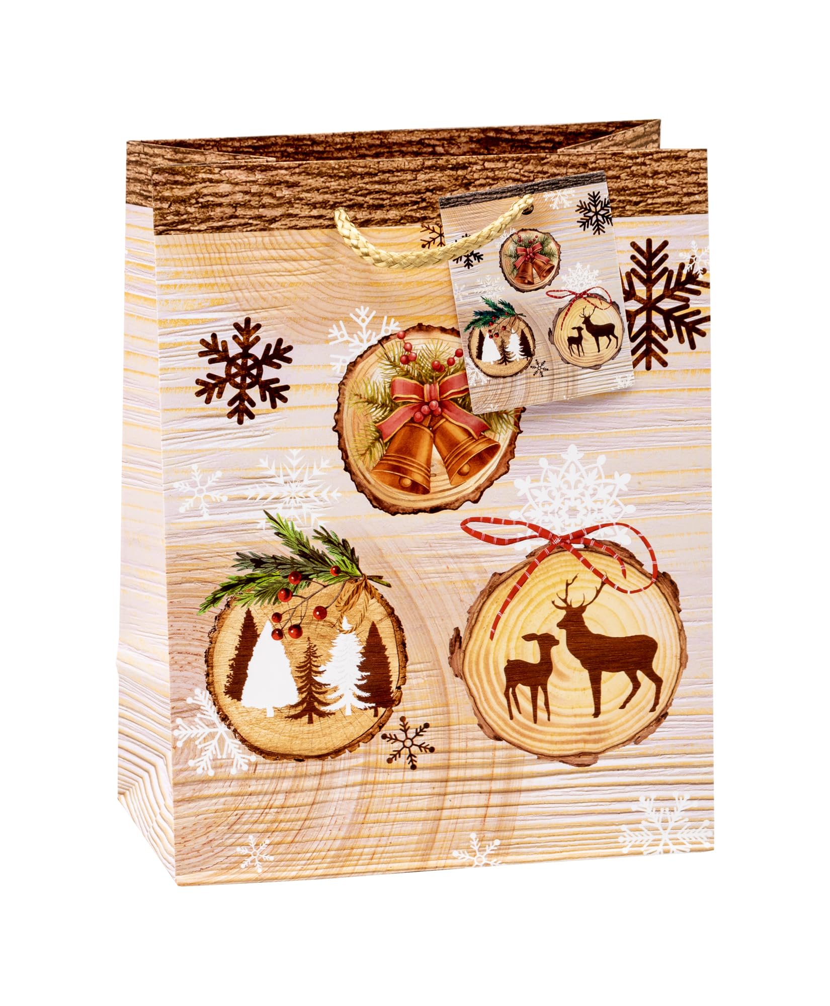 TSI 84017 Gift Bags Christmas No 7, Pack of 12, Size: Medium (7 x 4 x 9 inch)