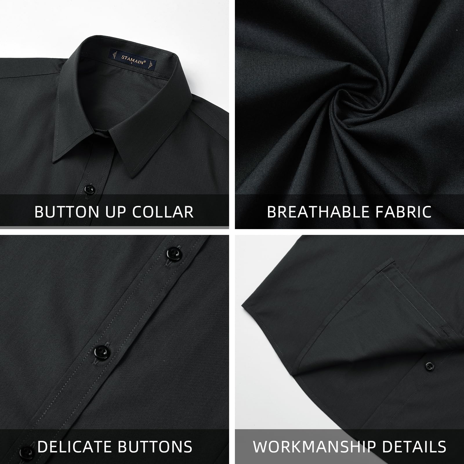 Chemise Manche Courte Femme Cintré Basique Chemisier élégant pour Femme Chic pour Le Travail Chemise à Boutons
