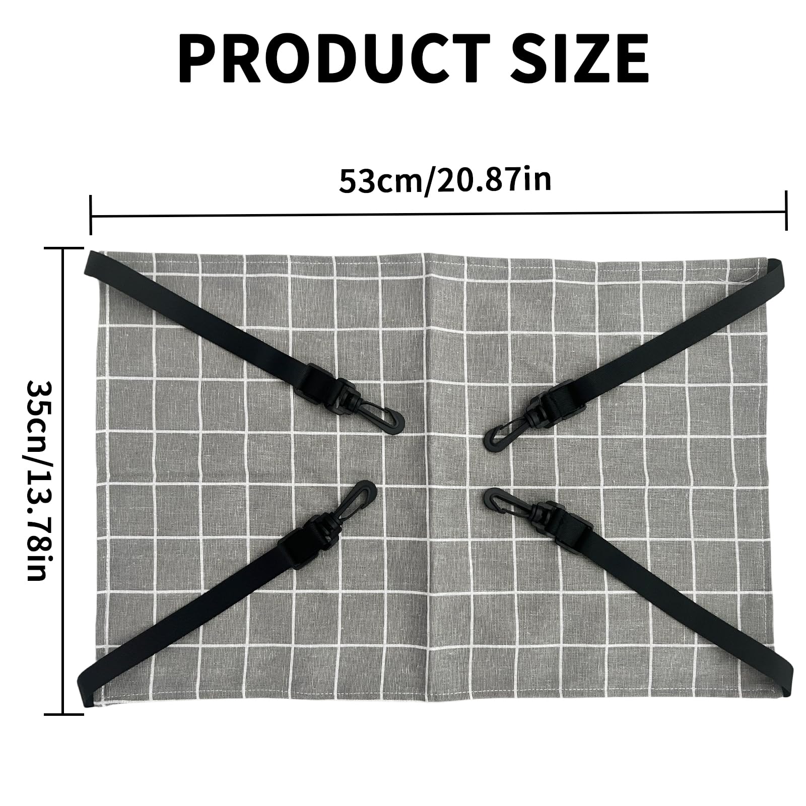 Bailinks 53x35CM Soft Plush Cat Hammock Bed with Metal Hooks for Cats Kittens, Puppies and Small Pets - Image 2