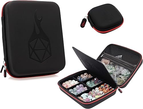 Forged Dice Co. Caja de dados y bandeja de dados con soporte extraíble para dados Caja de almacenamiento con capacidad para hasta 300 dados