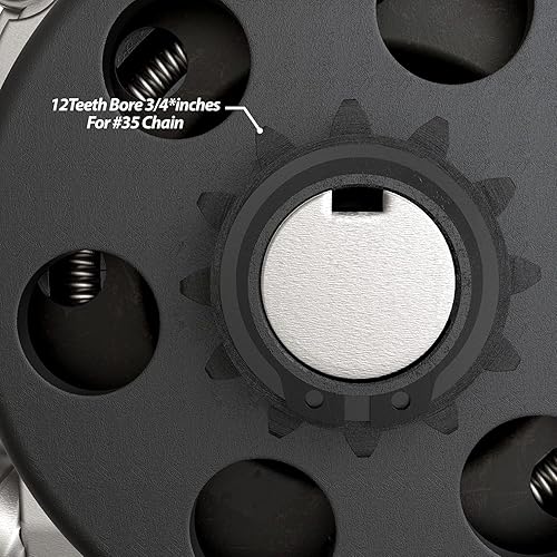 Miniatura 4 de 1PZ AP2-12T embrague centrífugo de 3/4 pulgadas de diámetro #35 cadena 12 dientes para Go Karts Mini Bike piezas de repuesto 12T con cadena # 35