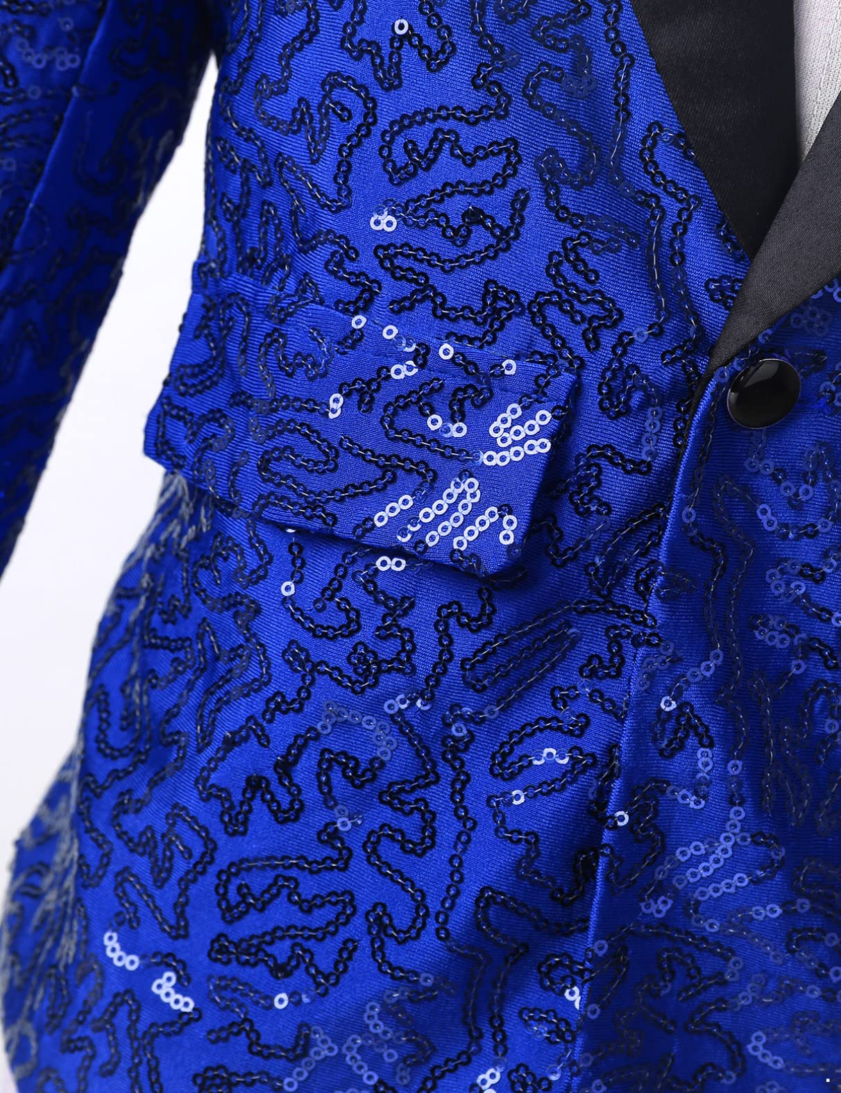 iiniim Enfant Garçon Blazer à Paillettes Brillant Vestes Costume Soirée Mariage Cérémonie Gentleman Blouson Jacket De Fête Performance 5-16 Ans