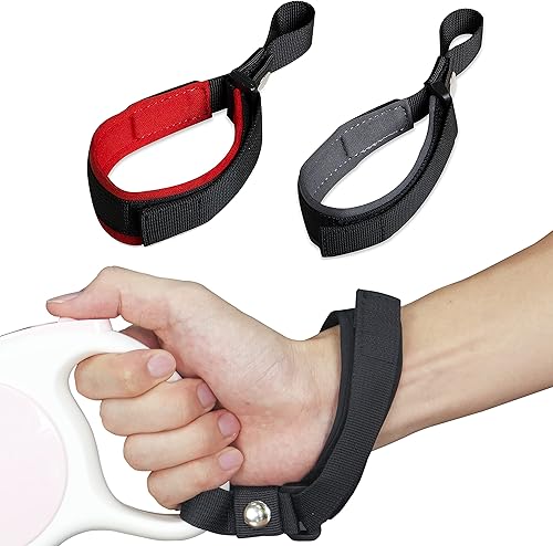 Miniatura 7 de Correa de muñeca retráctil para perro, manos libres, ajustable, azul rey Sapphire Blue,Negro y azul,Ambos negros,Ambos gris,Negro cool,Negro &