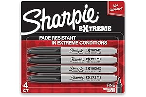 Fine-Tipped Sharpie Outdoor Permanent Markers, Pack of 4