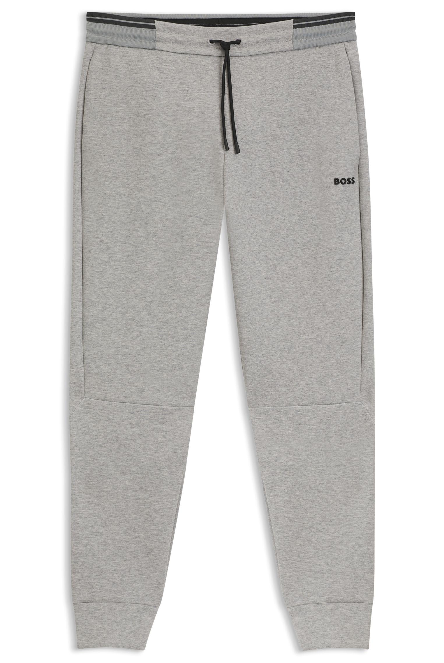 BOSS Mens HBG Zone Jog Soft Cotton Blend Jogging Bottoms Silver L