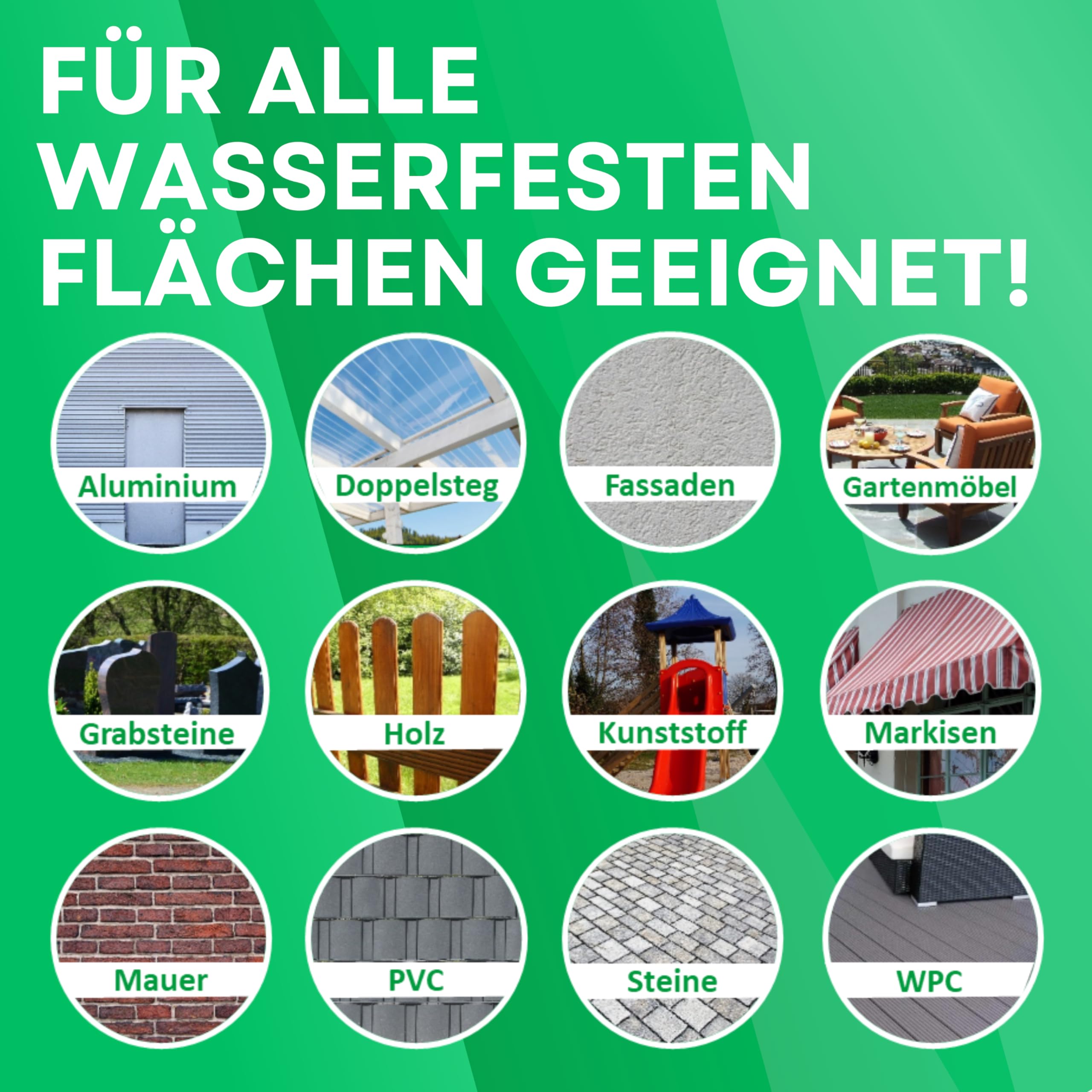 ABACUS® Nell Ultra® Grünbelagentferner 4L + Steinreiniger Extrem 2L | Entfernt Grünbelag & Algen mit selbsttätig! | Algenentferner, Pilzentferner, Flechtenentferner, Steinreiniger, Terrassenreiniger
