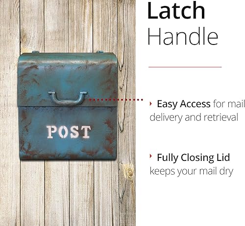 Miniatura 7 de NACH CJ Buzón grande con acabado recubierto de polvo, buzones de pared para exteriores, buzón de metal resistente a la corrosión para paquetes, 12.6