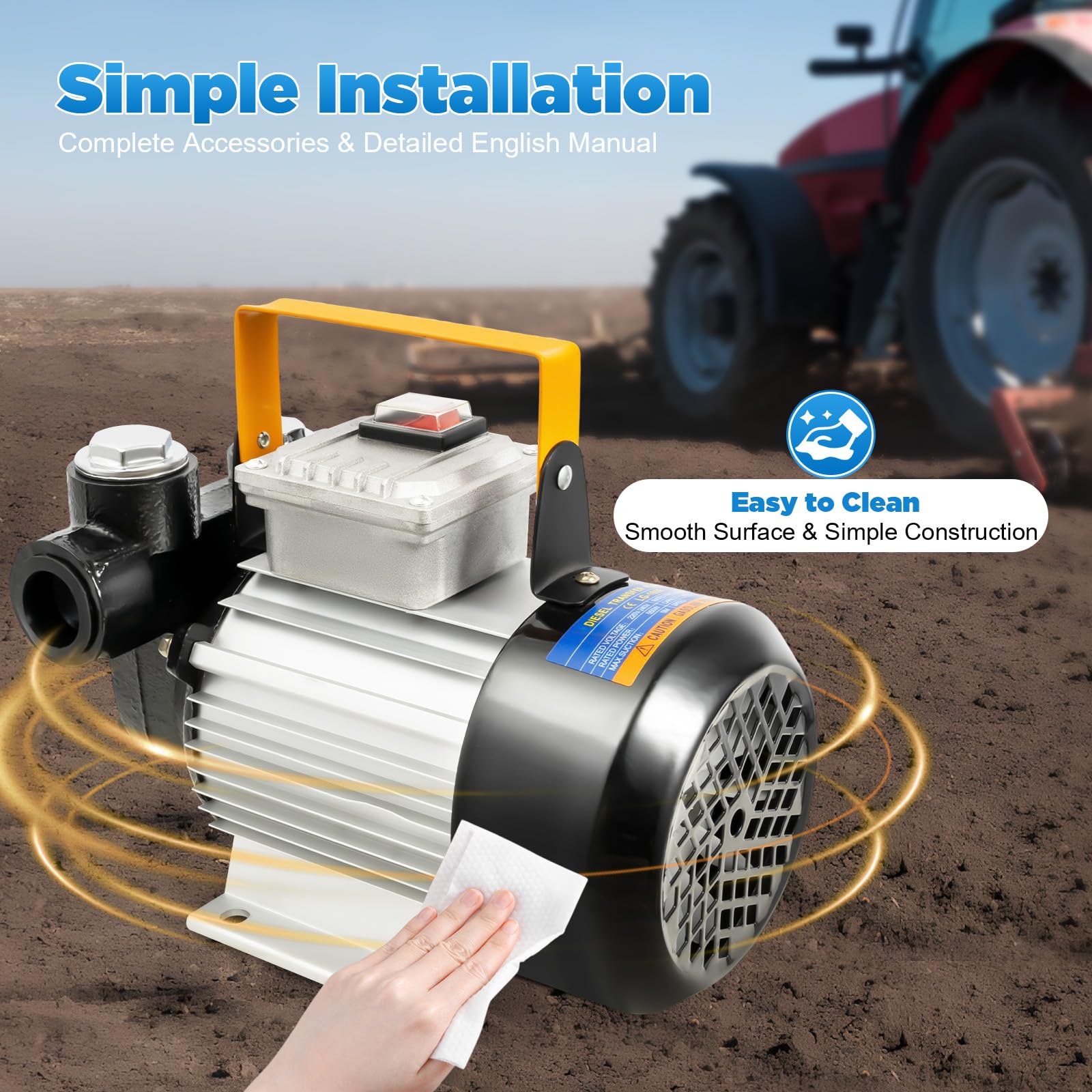 Pompa di carburante elettrica autoadescante diesel 550 W 220 V estrazione olio trasferimento carburante diesel