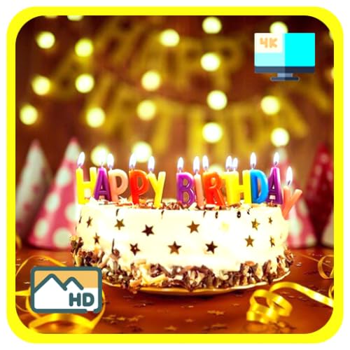 Birthday Sparkle 4K Screensaver: Cheerful Celebration, Dazzling Balloons & Fire TV Party Timer