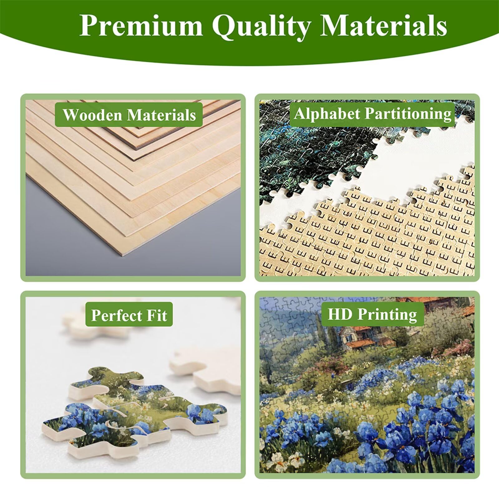 4000 Pezzi Puzzle Adulti - Flower & Paesaggio - Fabbricazione in Legno Robusto (Forma Classica) - Decorazione Murale con Poster - Prodotto Riservato ad Adulti e 14 Anni in Su (147x105cm) P3#417