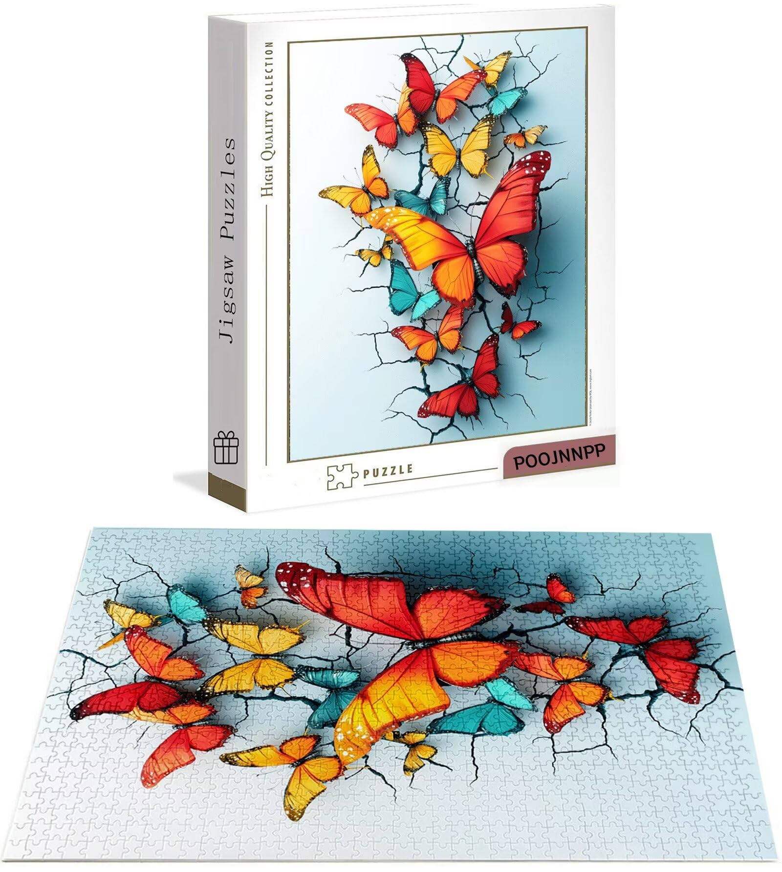 Puzzle 5000 Pezzi per Adulti e Ragazzi, 3 4 5 Anni Puzzle Animale 6 7 8 Anni Giochi Educativi Sostenibili Con Per Adulti Da Gioco in Legno Di Alta Qualità Jigsaw Farfalla per Gioco Familiare B-7622