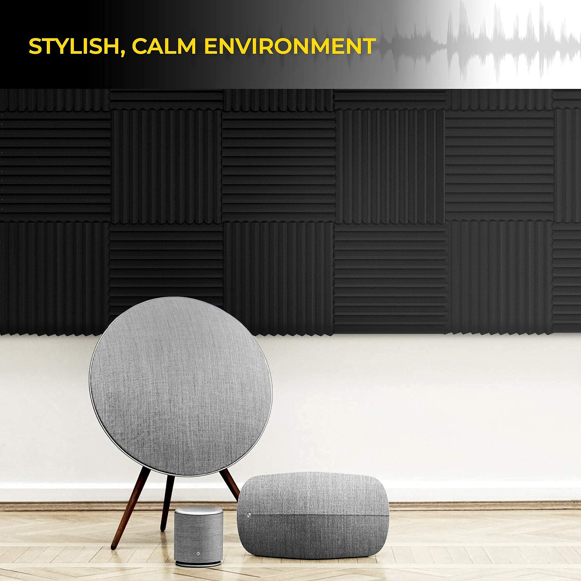 Buy Siless 104 Pack Acoustic Panels 1 X 12 X 12 Inches Acoustic Foam