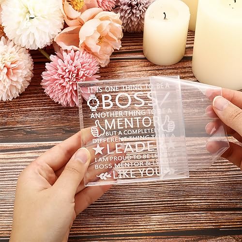 Miniatura 5 de Blulu Regalos para el día de los jefes, regalo de acrílico para el jefe, regalos para mujeres y hombres, oficina, cumpleaños, decoración de