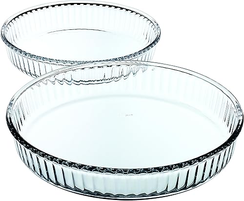 Miniatura 2 de Borcam 1690038 - Juego de 2 platos redondos transparentes (12.6 x 12.6 x 2.0 in)