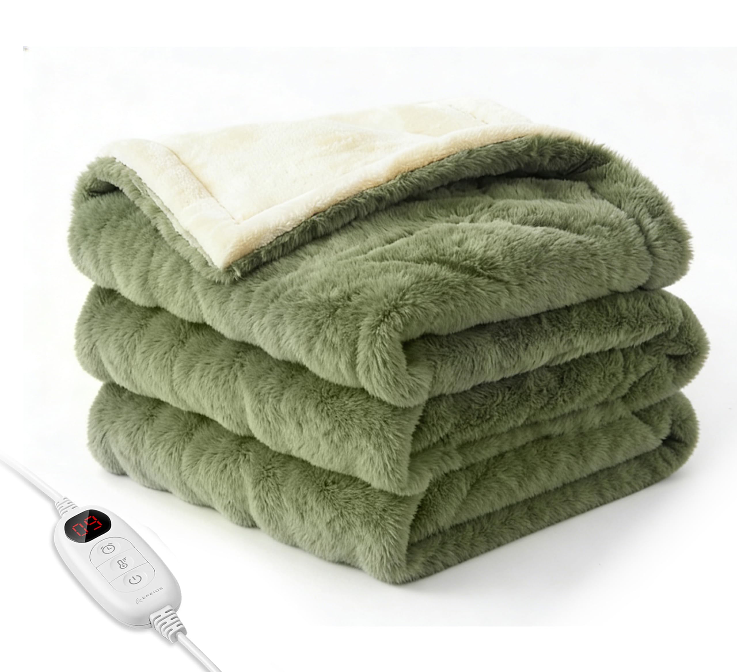 Amazon.co.jp : エペイオス(Epeios) 電気毛布 敷き 掛け 188x130cm