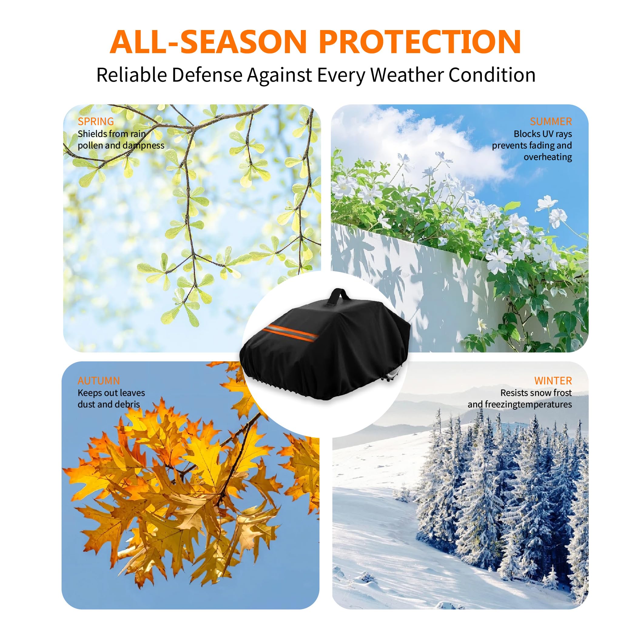 JUZELY Funda Cortacésped para Stihl iMOW RMI 632, Cubierta 600D para Robot Segador Impermeable UV Tiras Reflectantes