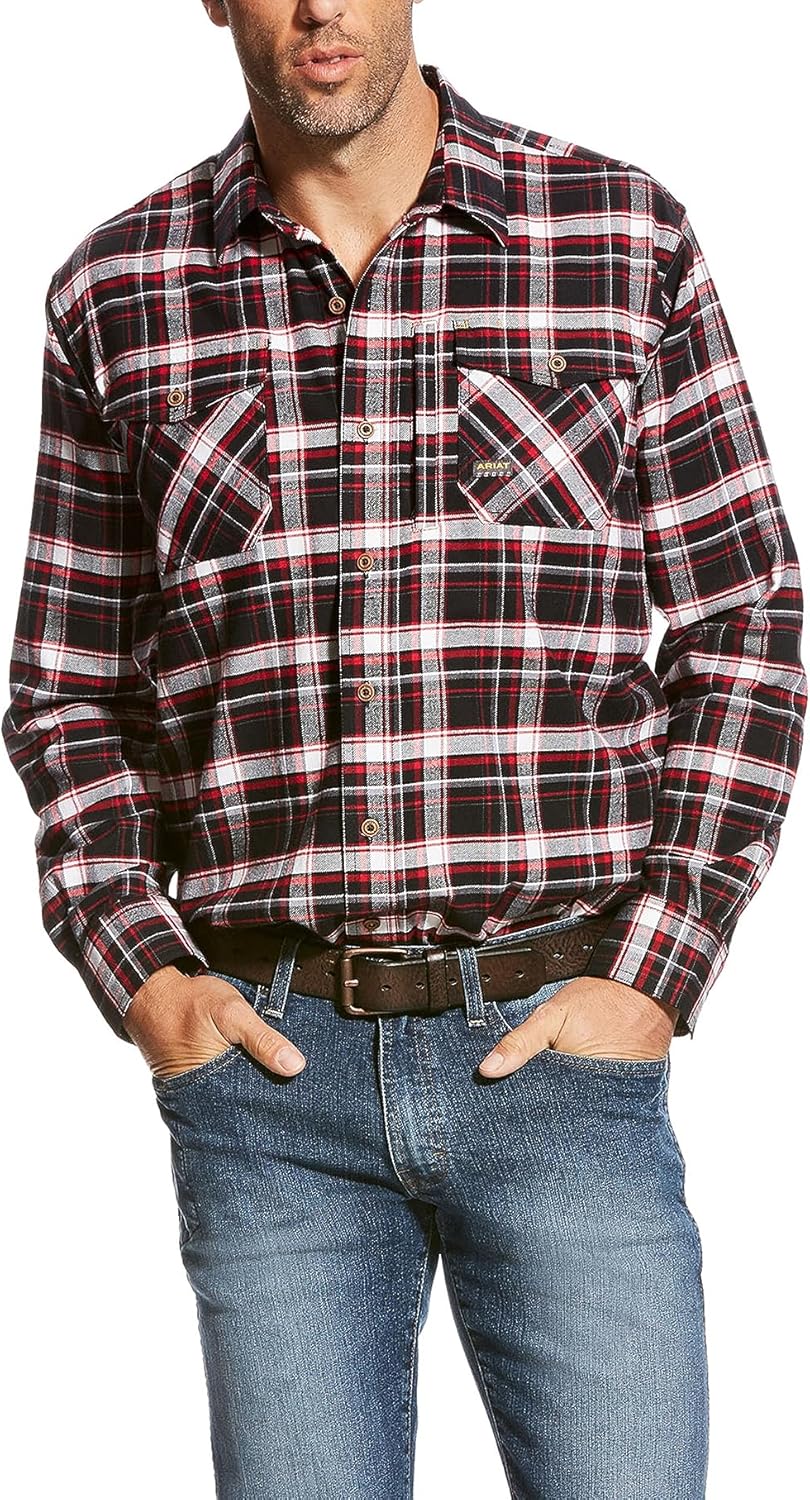 Ariat Mens Rebar Flannel Insulated Shirt Jacket