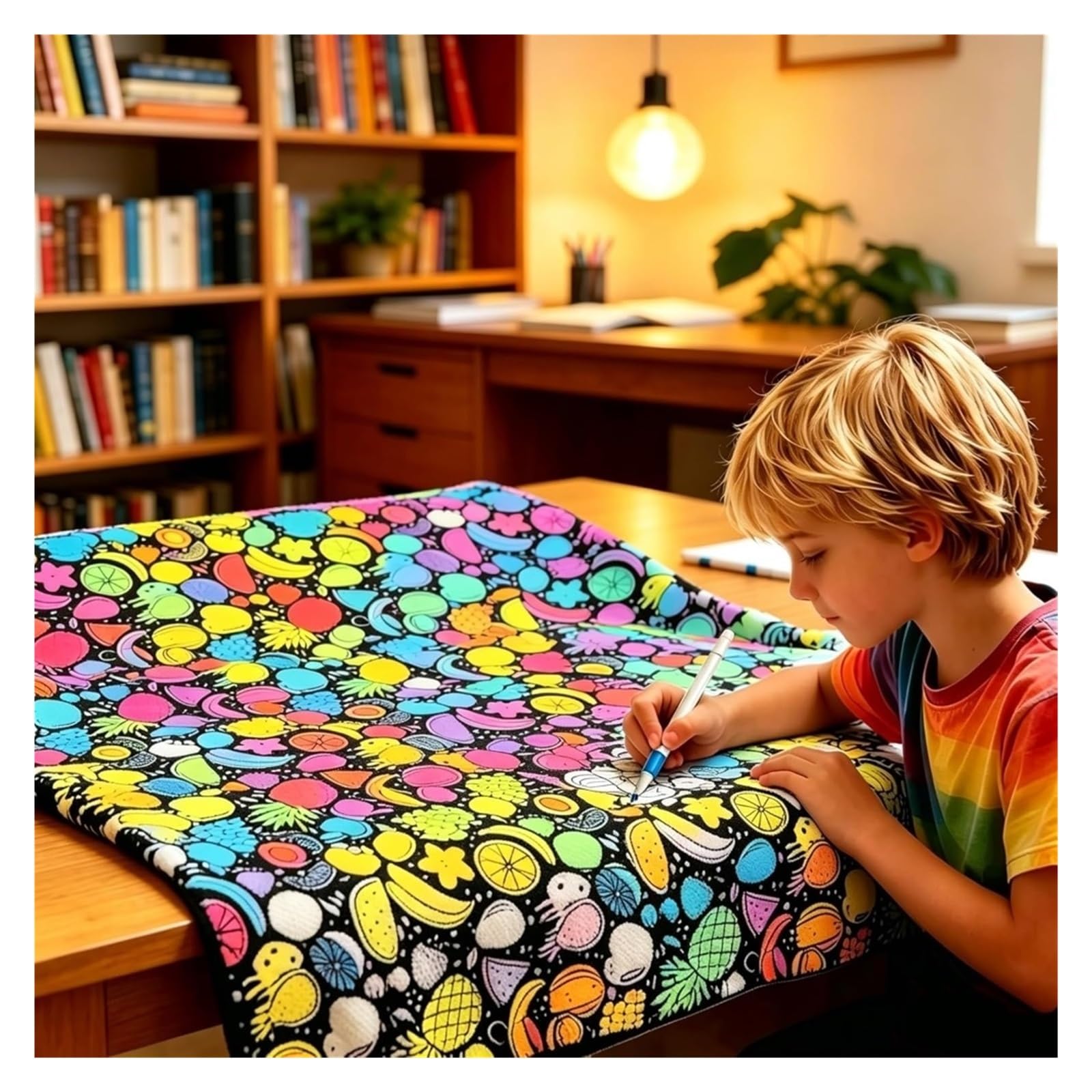 coperta da colorare Coperta da colorare fai te con 24 pennarelli creativi(01)