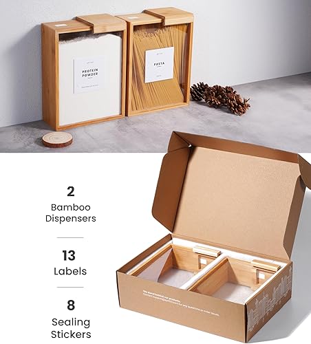 Vista 7 de APT 1101 Dispensador de alimentos de 2 litros, organizadores y almacenamiento de cocina, recipientes de alimentos y dispensador de cereales